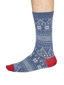 Thought Olwin Fairisle Blue Slate (1 Pair) UK 7-11