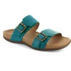 Strive Caprera -Simplyfeet Store caprera deep teal velour angled 5