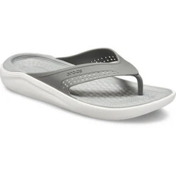 Crocs LiteRide Flip -Simplyfeet Store crocs literideflip smokepearlwhite