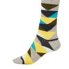 Thought GOTS Bold Geo Triangle Socks Mid Grey Marle (1 Pair) UK 7-11 -Simplyfeet Store geo grey
