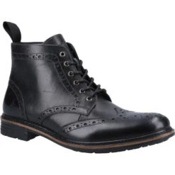 Hush Puppies Joshua Brogue Boot -Simplyfeet Store hush puppies joshua brogue boot black