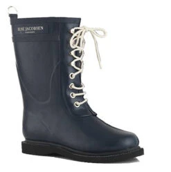 Ilse Jacobsen Rubber Wellington Mid Lace -Simplyfeet Store rub15 660 main indigo 5