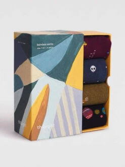Thought Neil Bamboo Space Sock Box Multi 7-11UK