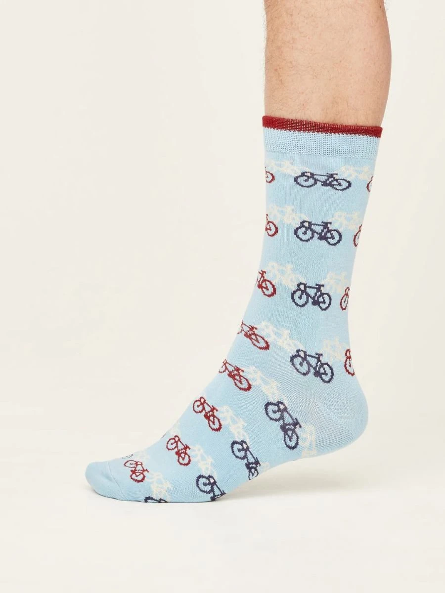 Thought Bicycle Race Socks Pastel Blue (1 Pair) UK 7-11 3 Thought Bicycle Race Socks Pastel Blue (1 Pair) UK 7-11