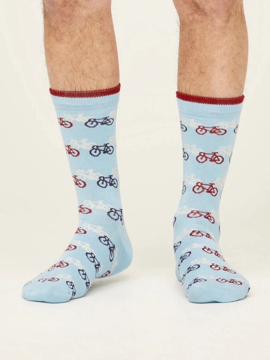 Thought Bicycle Race Socks Pastel Blue (1 Pair) UK 7-11 4 Thought Bicycle Race Socks Pastel Blue (1 Pair) UK 7-11 - Image 2