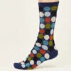 Thought GOTS Geometric Socks Mineral Blue (1 Pair) UK 7-11 -Simplyfeet Store spm756 mineral blue1 1080x