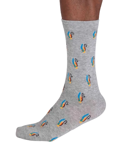 Thought Finley Bamboo Fly Fishing Socks Grey Marle UK 7-11 3 Thought Finley Bamboo Fly Fishing Socks Grey Marle UK 7-11