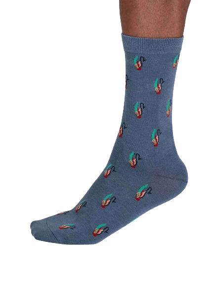 Thought Finley Bamboo Fly Fishing Socks Misty Blue UK 7-11 3 Thought Finley Bamboo Fly Fishing Socks Misty Blue UK 7-11