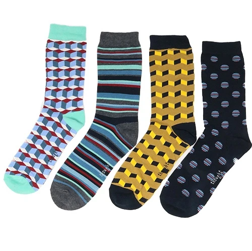 Thought GOTS Fun Geometric Box Of 4 Socks UK 7-11 4 Thought GOTS Fun Geometric Box Of 4 Socks UK 7-11 - Image 2